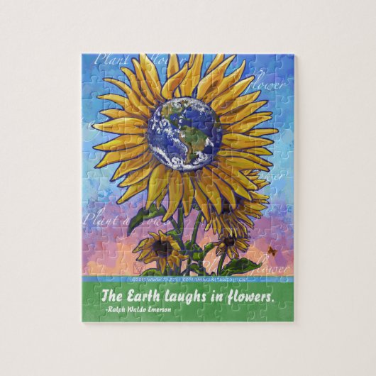 Sunflower Earth Art Legpuzzel (Verticaal)