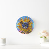 Sunflower Earth Art Ronde Klok (Huis)