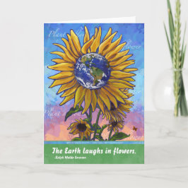 Sunflower Earth Citaat Kaart