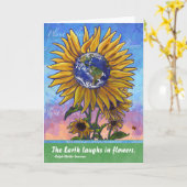 Sunflower Earth Citaat Kaart (Gele Bloem)