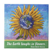 Sunflower Earth Citaat Tegeltje (Voorkant)
