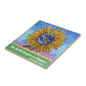 Sunflower Earth Citaat Tegeltje (Zijkant)