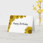 Sunflower Edge Happy Birthday Kaart (Gele Bloem)