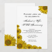 Sunflower Edge Wedding Jubileum Party Kaart (Voorkant / Achterkant)