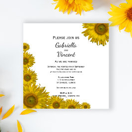 Sunflower Edge Wedding Kaart