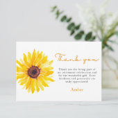 Sunflower Educator's Retirement Thank You Card Bedankkaart (Staand voorkant)