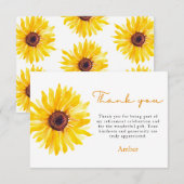 Sunflower Educator's Retirement Thank You Card Bedankkaart (Voorkant / Achterkant)