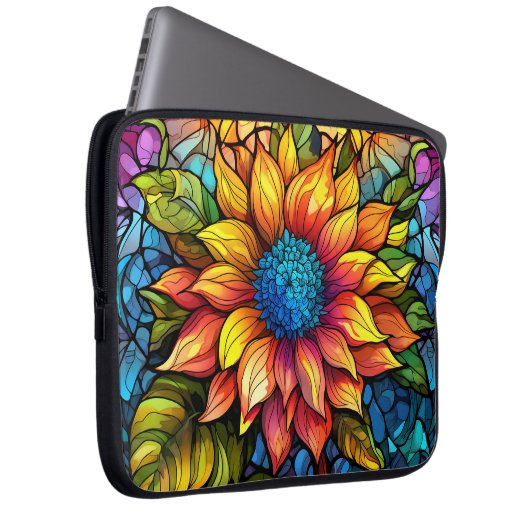 Sunflower Electronics Bag Laptop Sleeve (Voorkant Rechts)