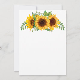 Sunflower Elegant Rustic Wedding Invitation Kaart