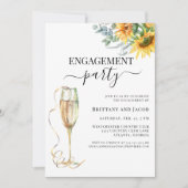 Sunflower Elegant Wedding Engagement Party Kaart (Voorkant)