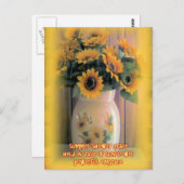 Sunflower Embrace Briefkaart (Voorkant / Achterkant)