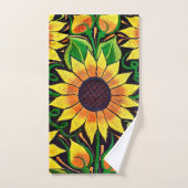 Sunflower Embroidery Mexican Art Bad Handdoek (Handdoek)