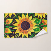 Sunflower Embroidery Mexican Art Bad Handdoek (Handdoek)