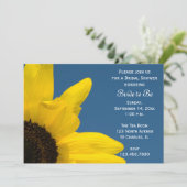 Sunflower en Blue Sky Bridal Shower Kaart (Staand voorkant)