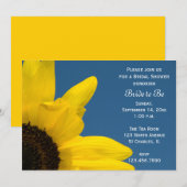 Sunflower en Blue Sky Bridal Shower Kaart (Voorkant / Achterkant)