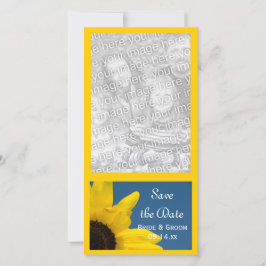 Sunflower en Blue Sky Wedding Save the Date
