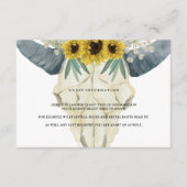 Sunflower en Bull Waterverf Gastinformatie Informatiekaartje (Voorkant)