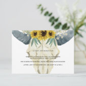 Sunflower en Bull Waterverf Gastinformatie Informatiekaartje (Staand voorkant)