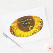 SUNFLOWER EN HONIJE BEDRIJFSTAKKEN OVALE STICKER (Envelop)