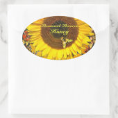 SUNFLOWER EN HONIJE BEDRIJFSTAKKEN OVALE STICKER (Tas)