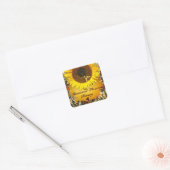 SUNFLOWER EN HONIJE BEDRIJFSTAKKEN VIERKANTE STICKER (Envelop)