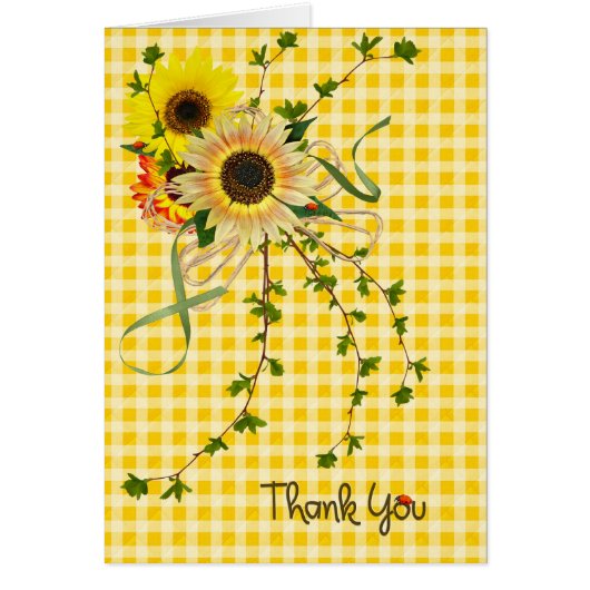 Sunflower en Lady Bug bedankt u (Voorkant)