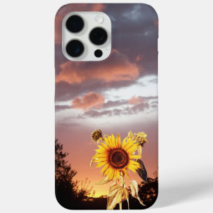 SUNFLOWER EN PINK SUMMER SUNSET iPhone 15 PRO MAX HOESJE