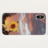 SUNFLOWER EN PINK SUMMER SUNSET Case-Mate iPhone CASE (Achterkant (horizontaal))