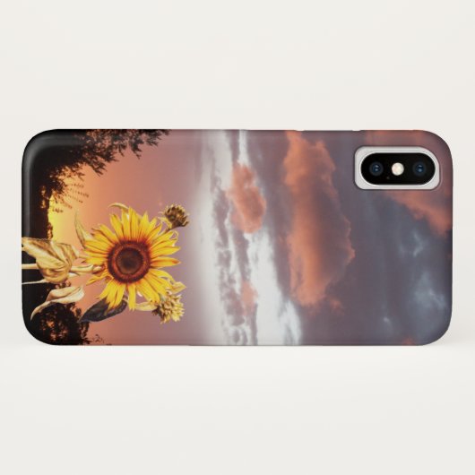 SUNFLOWER EN PINK SUMMER SUNSET Case-Mate iPhone CASE (Achterkant (horizontaal))