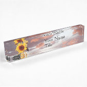 SUNFLOWER EN PINK SUMMER SUNSET NAAMBORDJE