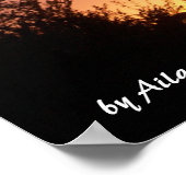 SUNFLOWER EN PINK SUMMER SUNSET POSTER (Hoek)