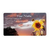 SUNFLOWER EN SUMMER SUNSET ETIKET (Voorkant)