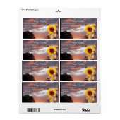 SUNFLOWER EN SUMMER SUNSET ETIKET (Full Sheet)