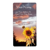 SUNFLOWER EN SUMMER SUNSET ETIKET (Voorkant)