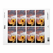 SUNFLOWER EN SUMMER SUNSET ETIKET (Full Sheet)