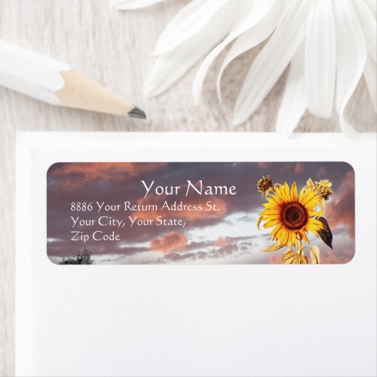 SUNFLOWER EN SUMMER SUNSET ETIKET (Insitu)