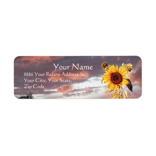 SUNFLOWER EN SUMMER SUNSET ETIKET (Voorkant)