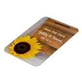 Sunflower en Veil country Wedding Save the Date Magneet (Linkerzijde)