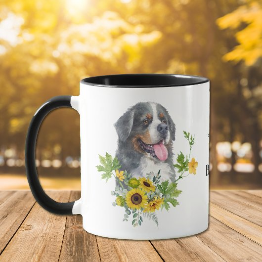 Sunflower Eucalyptus Bernese Mountain Dog Mok