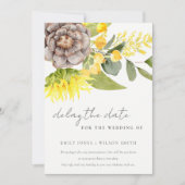 SUNFLOWER EUCALYPTUS FLORA WEDDING VERTRAGT DE DAT KAART (Voorkant)