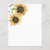 Sunflower Eucalyptus Floral Weddenschap (Achterkant)