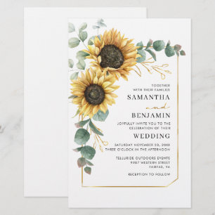 Sunflower Eucalyptus Floral Weddenschap