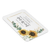 Sunflower Eucalyptus Floral Wedding Save the Date Magneet (Rechterzijde)