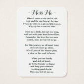 Sunflower Eucalyptus Foto Funeral Prayer Kaart (Achterkant)