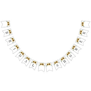 Sunflower Eucalyptus Greenery Boho Vrijgezellenfee Vlaggetjes