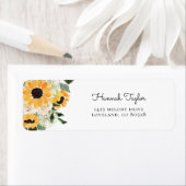 Sunflower Eucalyptus Greenery Return Address Label (Insitu)