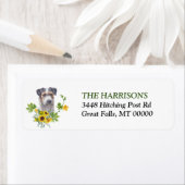 Sunflower Eucalyptus Jack Russell Terrier Etiket (Insitu)