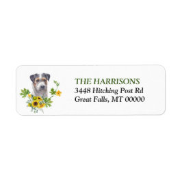 Sunflower Eucalyptus Jack Russell Terrier Etiket