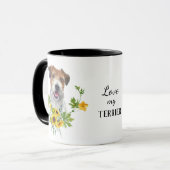 Sunflower Eucalyptus Jack Russell Terrier Mok (Voorkant links)