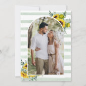 Sunflower Eucalyptus Photo Wood Wedding Save The Date (Achterkant)